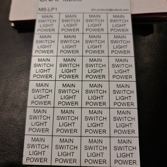 Single phase main switch light power