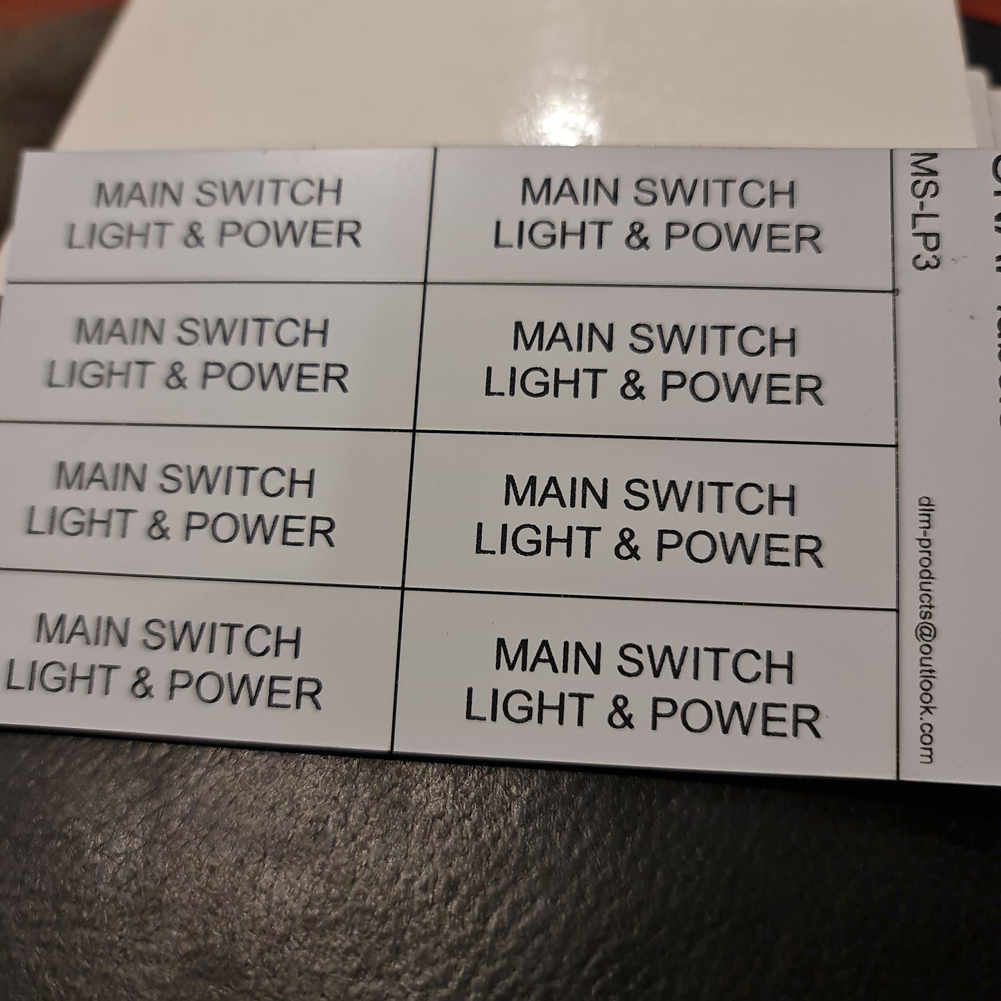3 Phase main switch Light Power