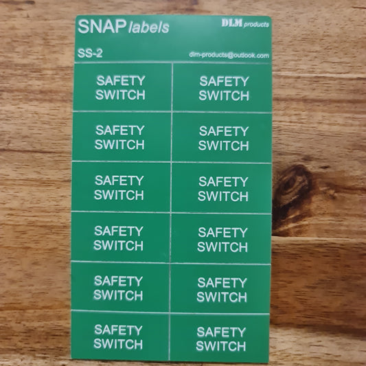 Safety switch label