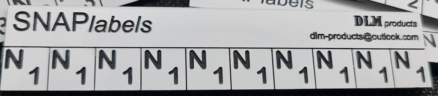 Neutral number labels small