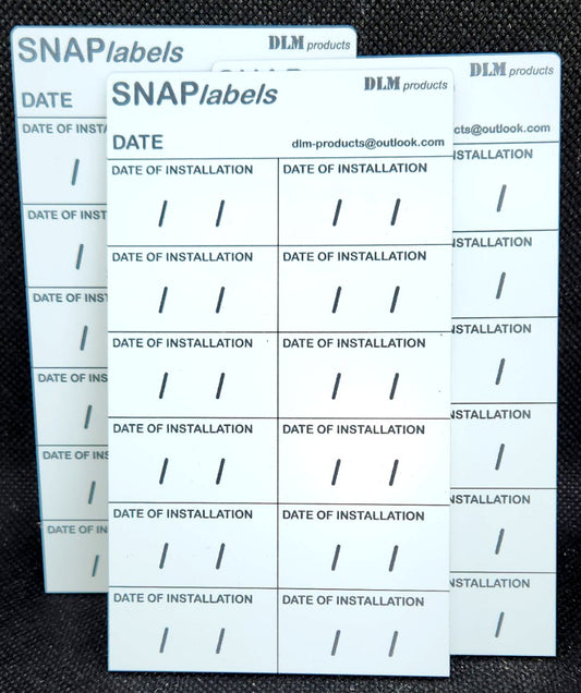 Date of installation labels