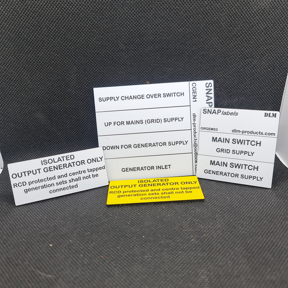 Multi Changer Label Generator change over switch label kit 3 Phase - GC3 – DLM products