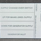 Generator Change over switch label kit 1 phase - GC1