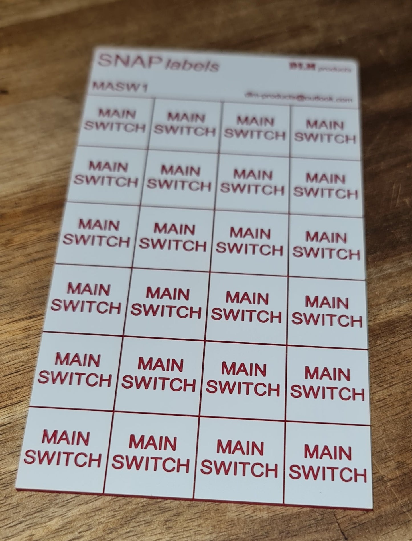 Single phase main switch